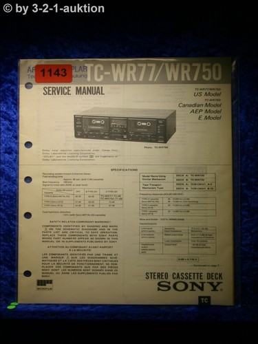 Sony manuale servizio tc - manuale,